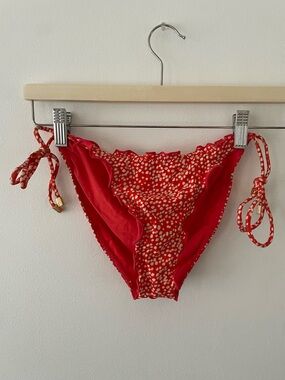 ViX Ripple Hem Side Tie Bikini Bottoms Size M